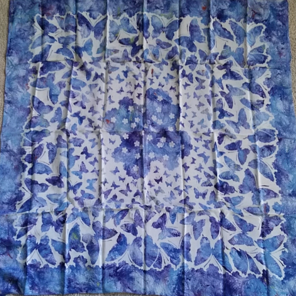 Vtg Kanebo Butterfly Scarf